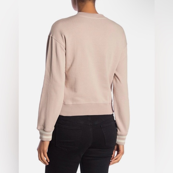 AllSaints Yvonne Cropped Pullover sweatshirt Size Medium - Picture 3 of 6